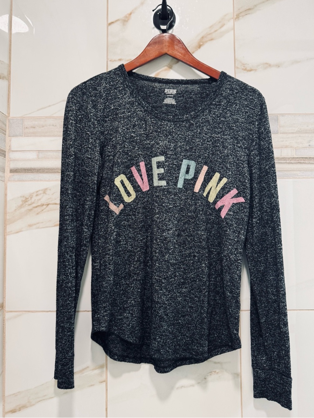 Victoria's Secret LOVE PINK Rainbow Cozy Pullover PJ  Super Soft Comfy Medium - Picture 5 of 9